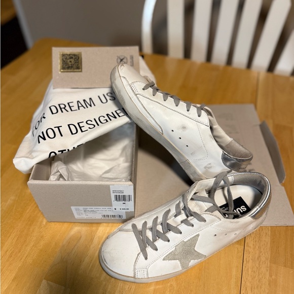 Golden Goose White and Gray Sneakers - Picture 1 of 4